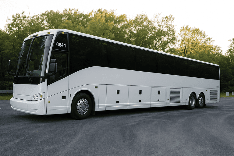 exterior of Charter Bus Rental Scranton coach bus