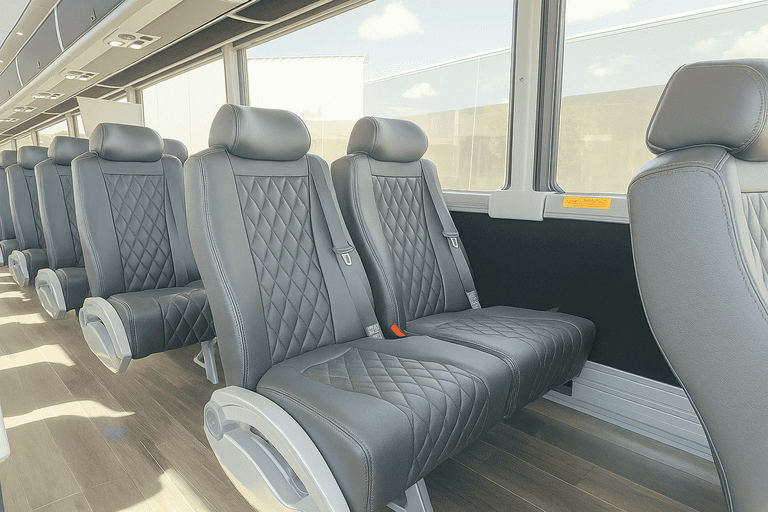 interior of Charter Bus Rental Scranton charter bus